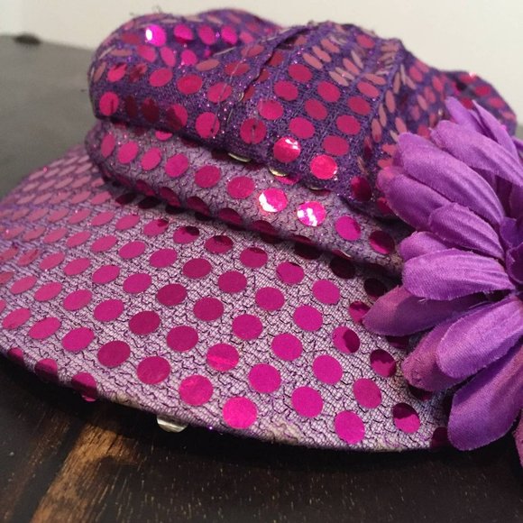 Purple Sparkle Flower Hat - Picture 4 of 6